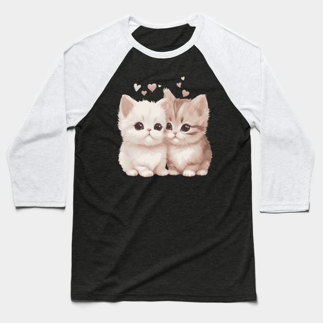 Cute Munchkin Kitten Baseball T-Shirt by animegirlnft